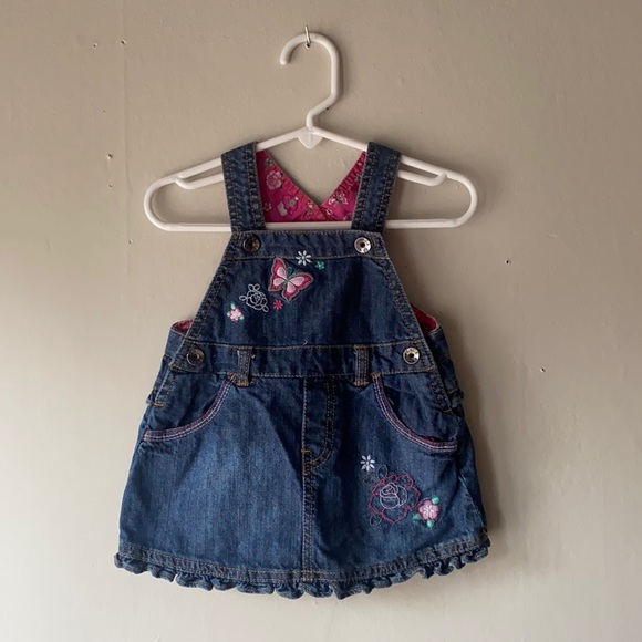 Children’s Place Denim Skirted Overall, Size 6-9 months - Picture 1 of 9